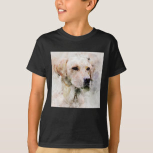 Labrador Retriever Dog Watercolor Portrait 02 T-Shirt