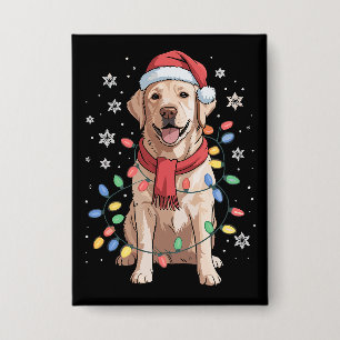 Labrador Retriever Dog Weihnachtsfeier Weihnachtsf Button