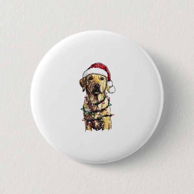 Labrador Retriever Dogs Tree Christmas Sweater Xma Button (Vorderseite)