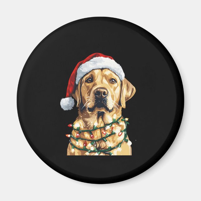 Labrador Retriever Dogs Tree Christmas Sweater Xma Magnet (Vorne)