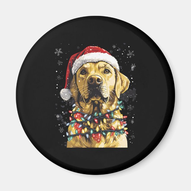 Labrador Retriever Dogs Tree Christmas Sweater Xma Magnet (Vorne)