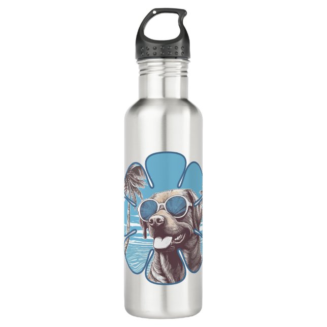 Labrador Retriever Edelstahlflasche (Vorderseite)