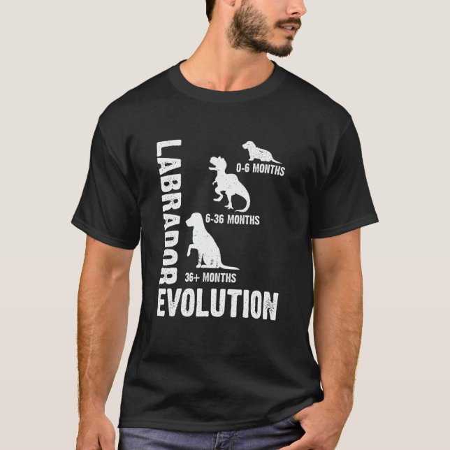 Labrador Retriever Evolution für einen Labrador-Hu T-Shirt (Vorderseite)