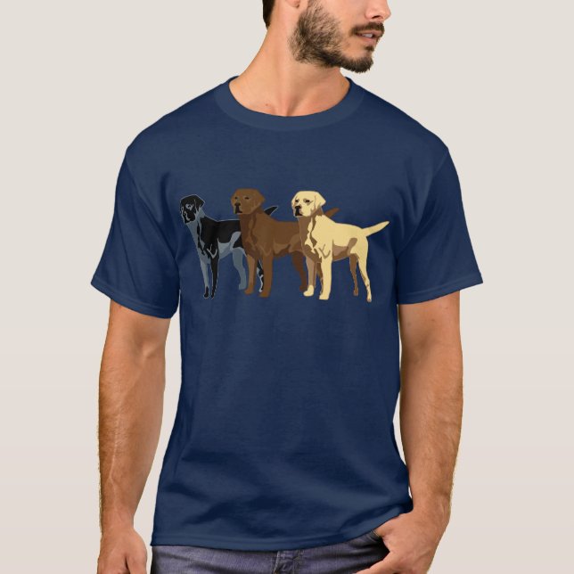 Labrador retriever-Farben T-Shirt (Vorderseite)