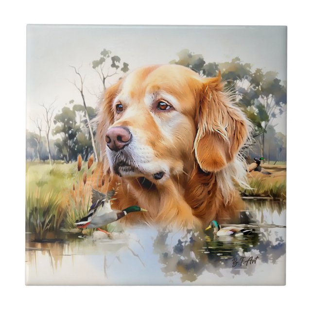  Labrador Retriever  Fliese (Vorderseite)
