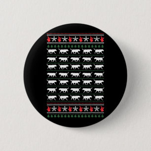 Labrador Retriever Frohe Weihnachten Ugly Sweater Button