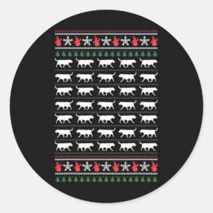 Labrador Retriever Frohe Weihnachten Ugly Sweater Runder Aufkleber