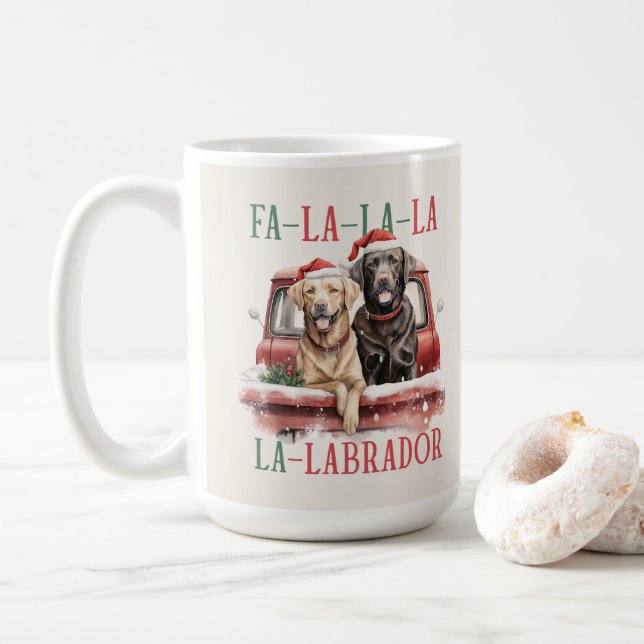 Labrador Retriever Funny Christmas Dog Tasse (Mit Donut)