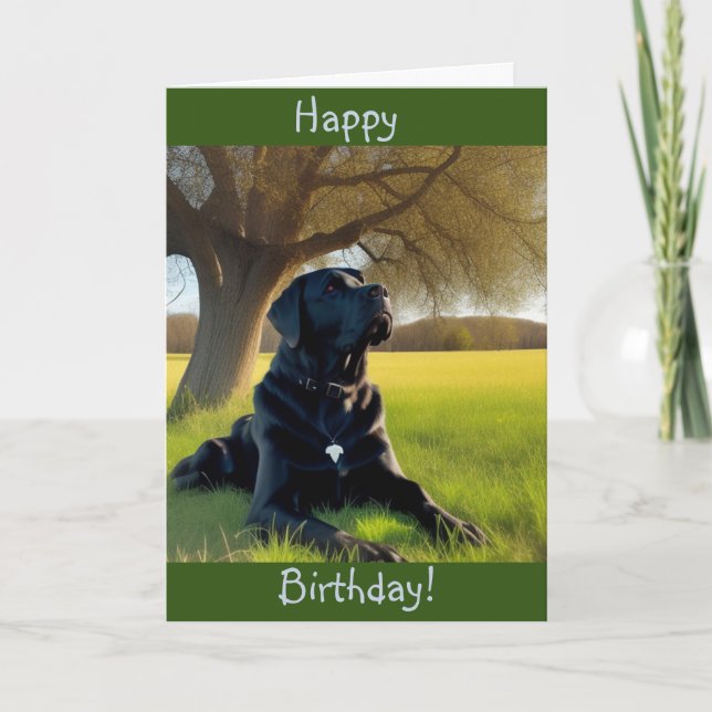 Labrador Retriever Geburtstag Karte (Vorderseite)