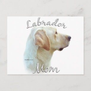 Labrador Retriever (gelb) Mama 2 Postkarte