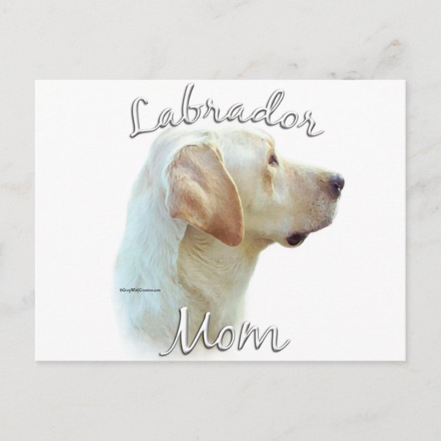 Labrador Retriever (gelb) Mama 2 Postkarte (Vorderseite)