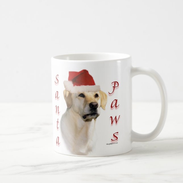 Labrador Retriever (gelb) Santa Paws Kaffeetasse (Rechts)