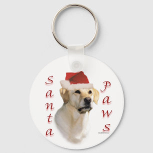 Labrador Retriever (gelb) Santa Paws Schlüsselanhänger