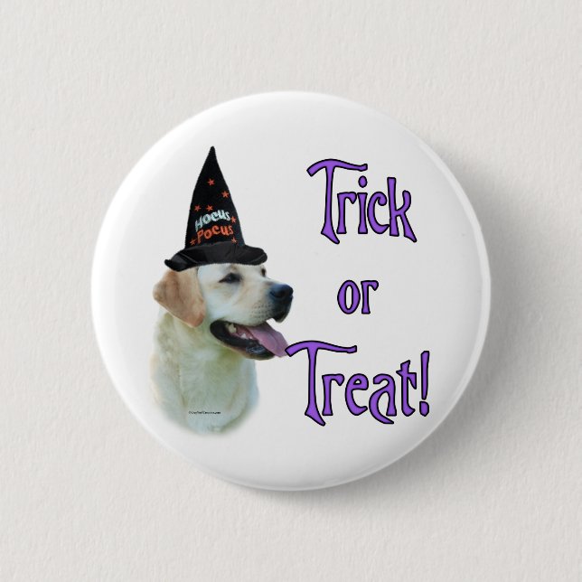 Labrador Retriever (gelb) Trick Button (Vorderseite)