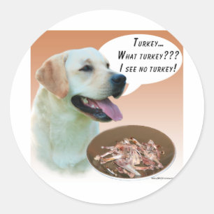 Labrador Retriever (gelb) Türkei Runder Aufkleber