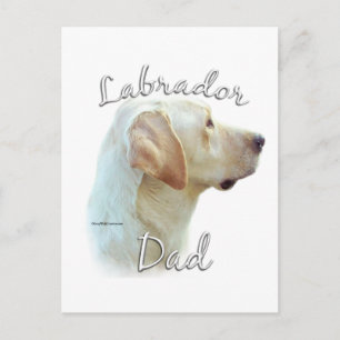 Labrador Retriever (gelb) Vater 2 Postkarte