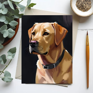 Labrador Retriever   Gelbes Lab-Haustier-Hundebild Postkarte