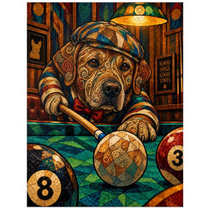 Labrador Retriever, geometrisches Mosaik Postkarte