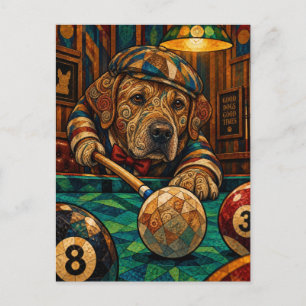 Labrador Retriever, geometrisches Mosaik Postkarte