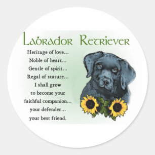 Labrador Retriever Geschenke Runder Aufkleber