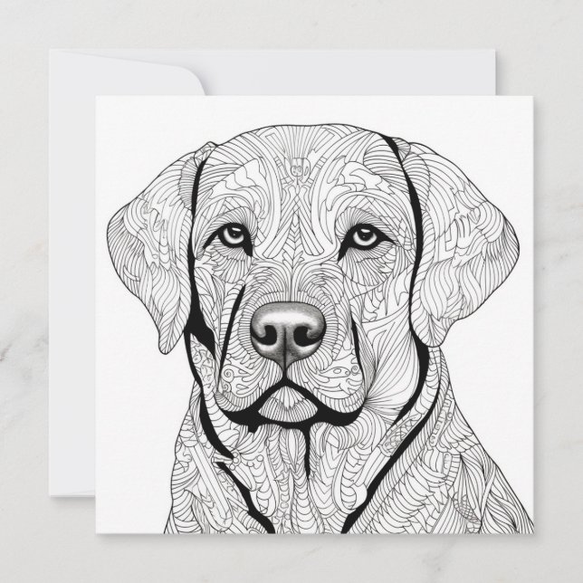 Labrador Retriever Geschenkkarte Einladung (Vorderseite)