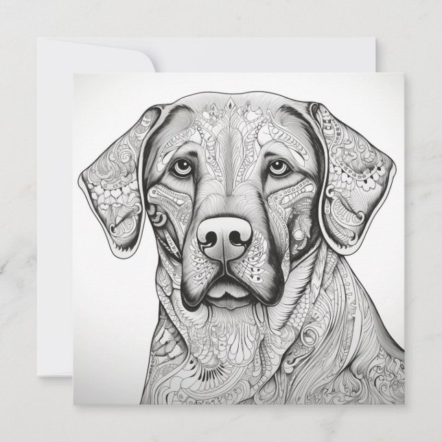 Labrador Retriever Geschenkkarte Einladung (Vorderseite)