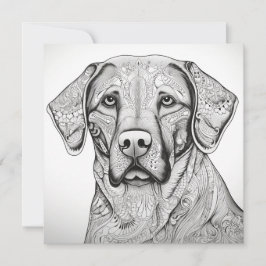 Labrador Retriever Geschenkkarte Einladung