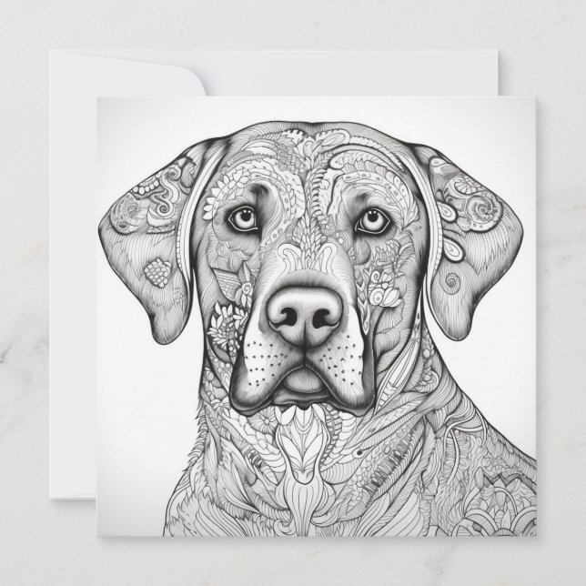 Labrador Retriever Geschenkkarte Einladung (Vorderseite)