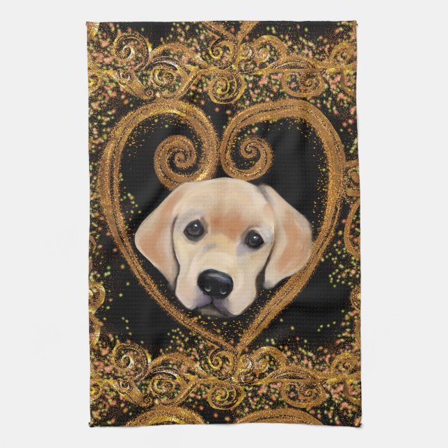 Labrador Retriever Geschirrtuch (Vertikal)