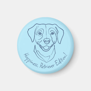 Labrador Retriever. Glückseligkeit, Retriever Edit Magnet
