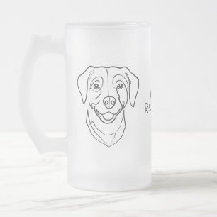 Labrador Retriever. Glückseligkeit, Retriever Edit Mattglas Bierglas