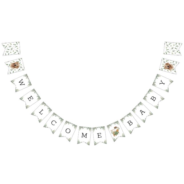 Labrador Retriever Green Baby Shower Puppy Wimpelkette (Alle)
