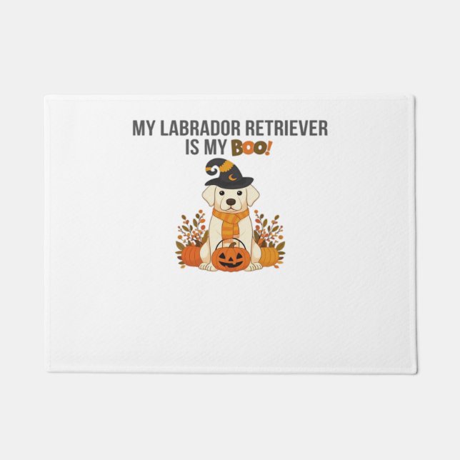 Labrador Retriever Halloween Hund Funny Spooky Boo Fußmatte (Vorderseite)