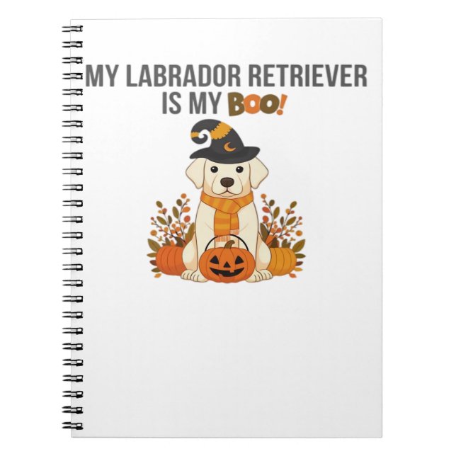 Labrador Retriever Halloween Hund Funny Spooky Boo Notizblock (Vorderseite)