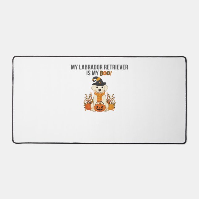 Labrador Retriever Halloween Hund Funny Spooky Boo Schreibtischunterlage (Vorderseite)
