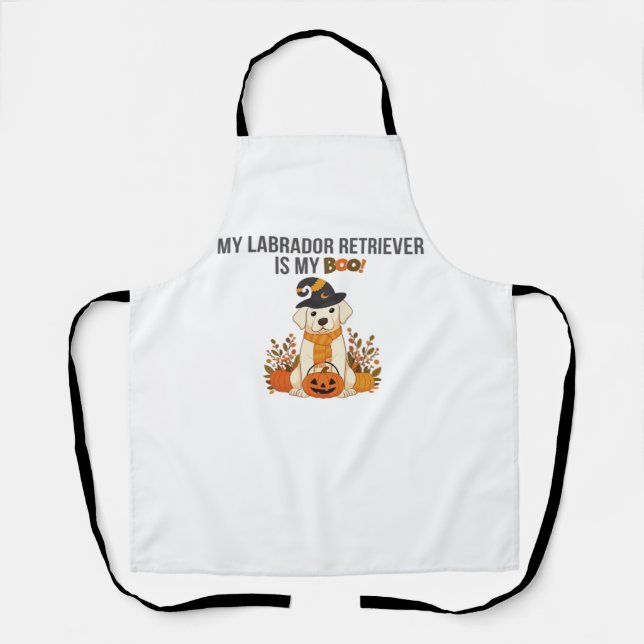 Labrador Retriever Halloween Hund Funny Spooky Boo Schürze (Vorderseite)