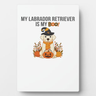 Labrador Retriever Halloween-Hund Lustiger Gruseli Fotoplatte