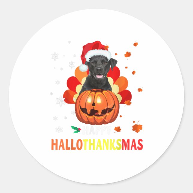 Labrador Retriever Halloween Runder Aufkleber (Vorderseite)