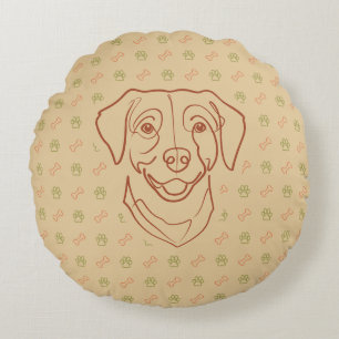 Labrador Retriever. Happiness Edition! Rundes Kissen