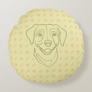 Labrador Retriever. Happiness Edition! Rundes Kissen