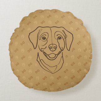 Labrador Retriever. Happiness Edition! Rundes Kissen