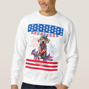 Labrador Retriever Happy 4. Juli Unabhängigkeit Sweatshirt