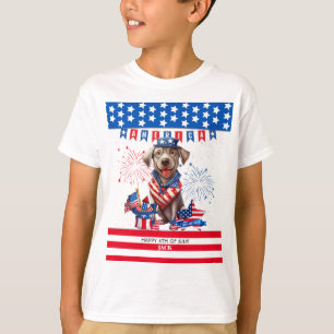 Labrador Retriever Happy 4. Juli Unabhängigkeit T-Shirt