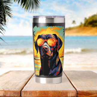 Labrador Retriever Hawaiian Thermobecher