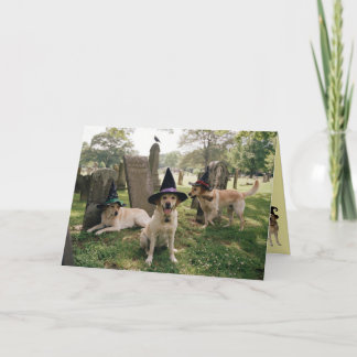 Labrador Retriever Hexe Halloween Karte