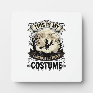 Labrador Retriever Hexe Halloween Kostüm Shirt_1 Fotoplatte