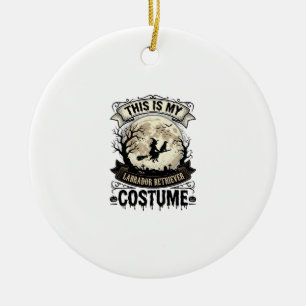 Labrador Retriever Hexe Halloween Kostüm Shirt_1 Keramik Ornament
