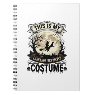Labrador Retriever Hexe Halloween Kostüm Shirt_1 Notizblock