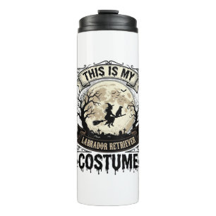 Labrador Retriever Hexe Halloween Kostüm Shirt_1 Thermosbecher