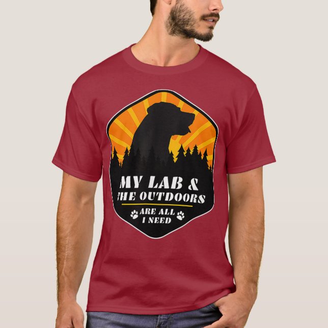 Labrador Retriever Hiking Tshirt pour les lovers d (Devant)